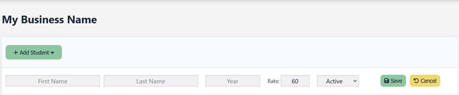 Adding a student in Ourlog